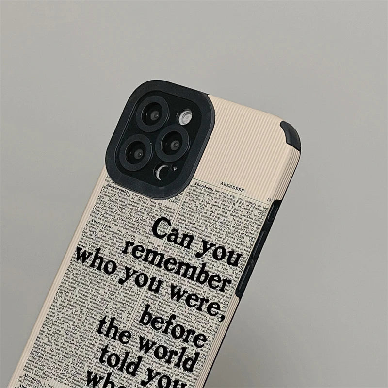 Apple iPhone Can You Remember Silicone Case