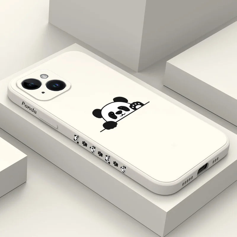 Apple iPhone Panda White Silicone Case