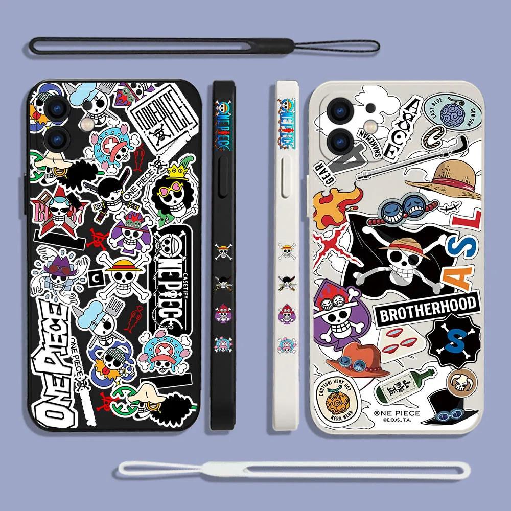Apple iPhone One Piece Jolly Roger Silicone Case