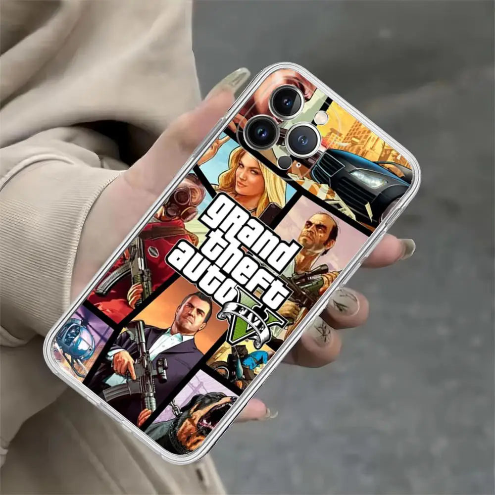 Apple iPhone GTA Trevor & Michael Silicone Case