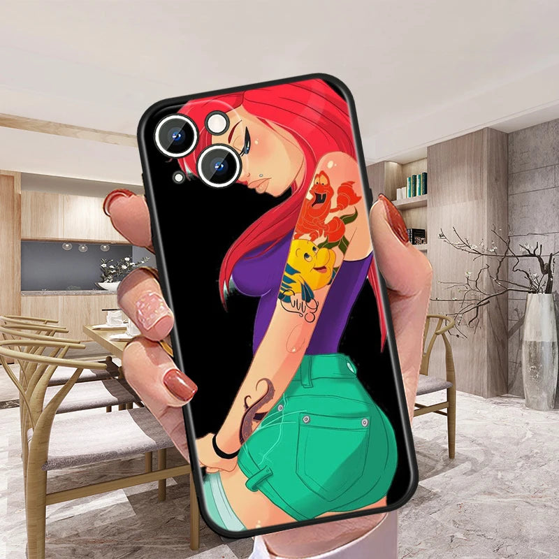 Apple iPhone Bad Princess Ariel Friends Silicone Case