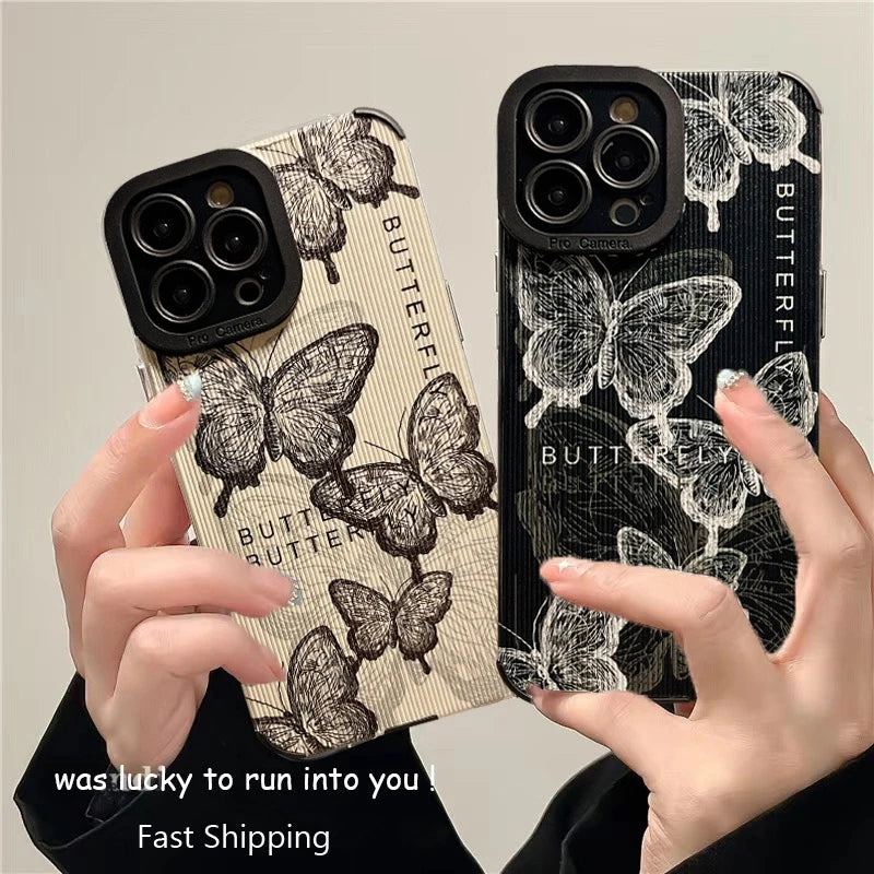 Apple iPhone Paper Butterfly Silicone Case