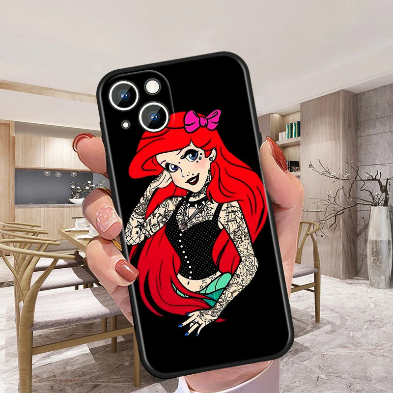 Apple iPhone Bad Princess Ariel Friends Silicone Case