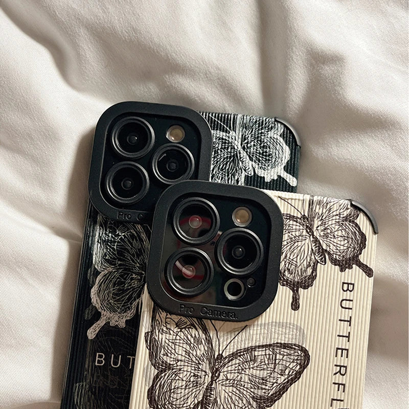 Apple iPhone Paper Butterfly Silicone Case