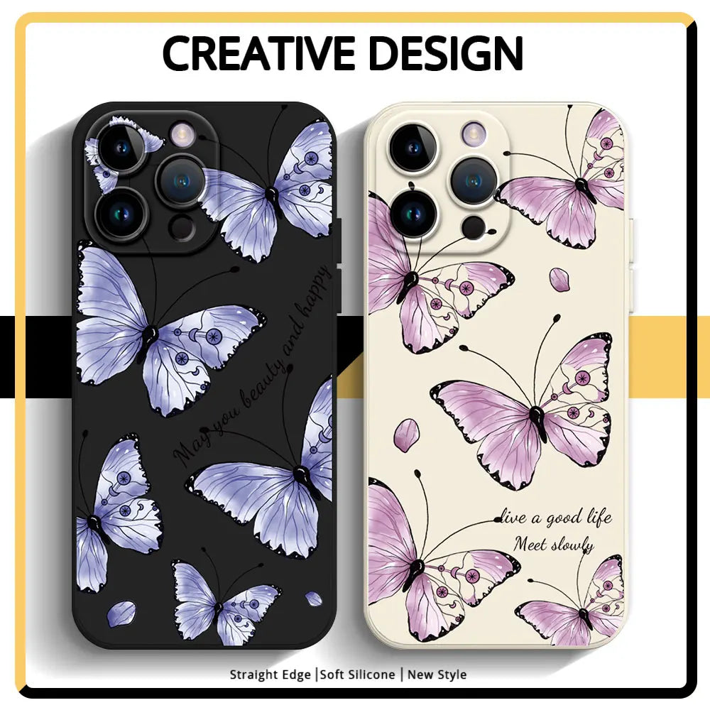 Apple iPhone Beautiful Butterfly Silicone Case