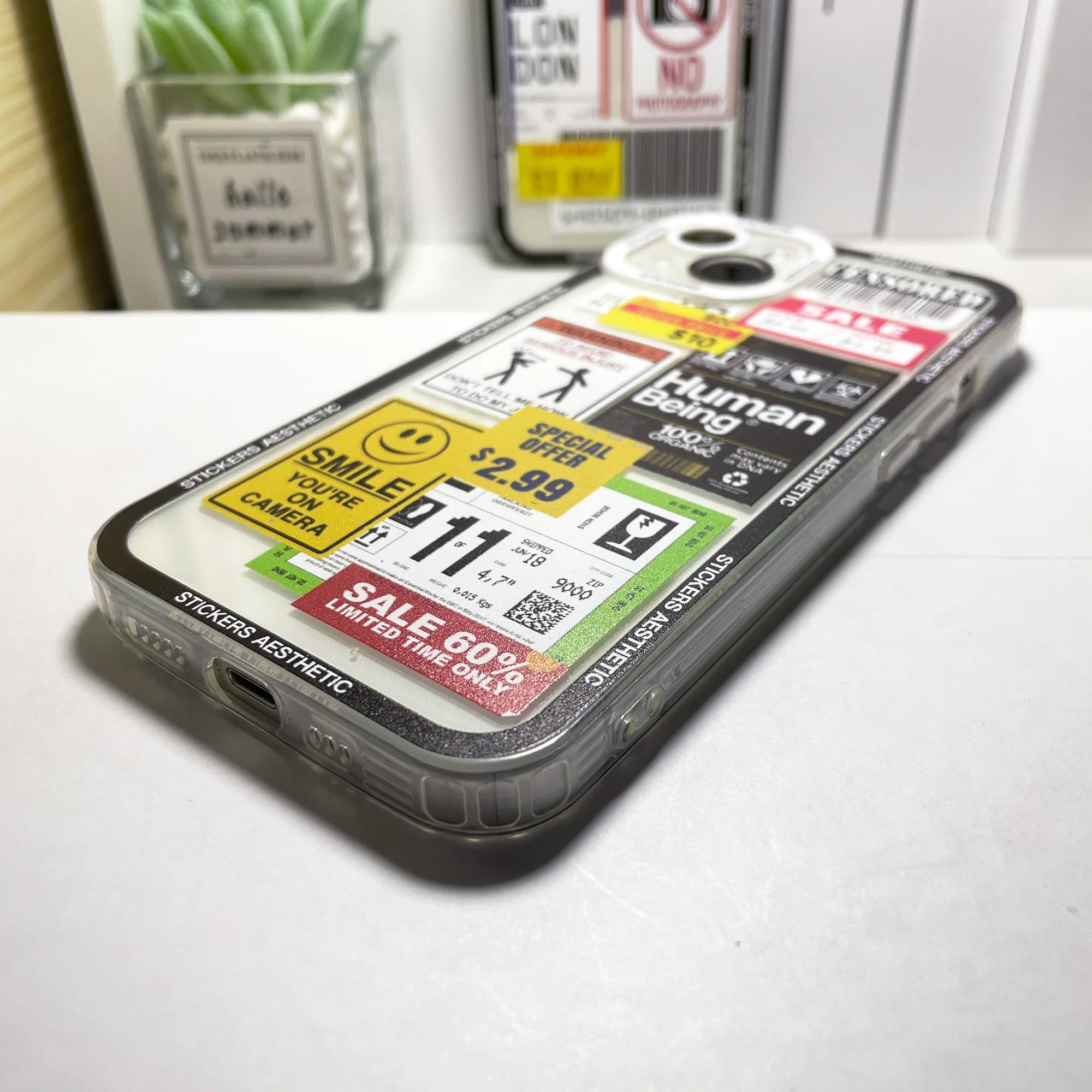 Apple iPhone Stickers 3 Silicone Case