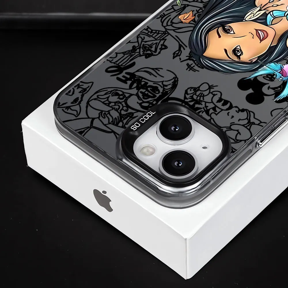 Apple iPhone Tinkerbell Elsa & Moana Luxury Silicone Case
