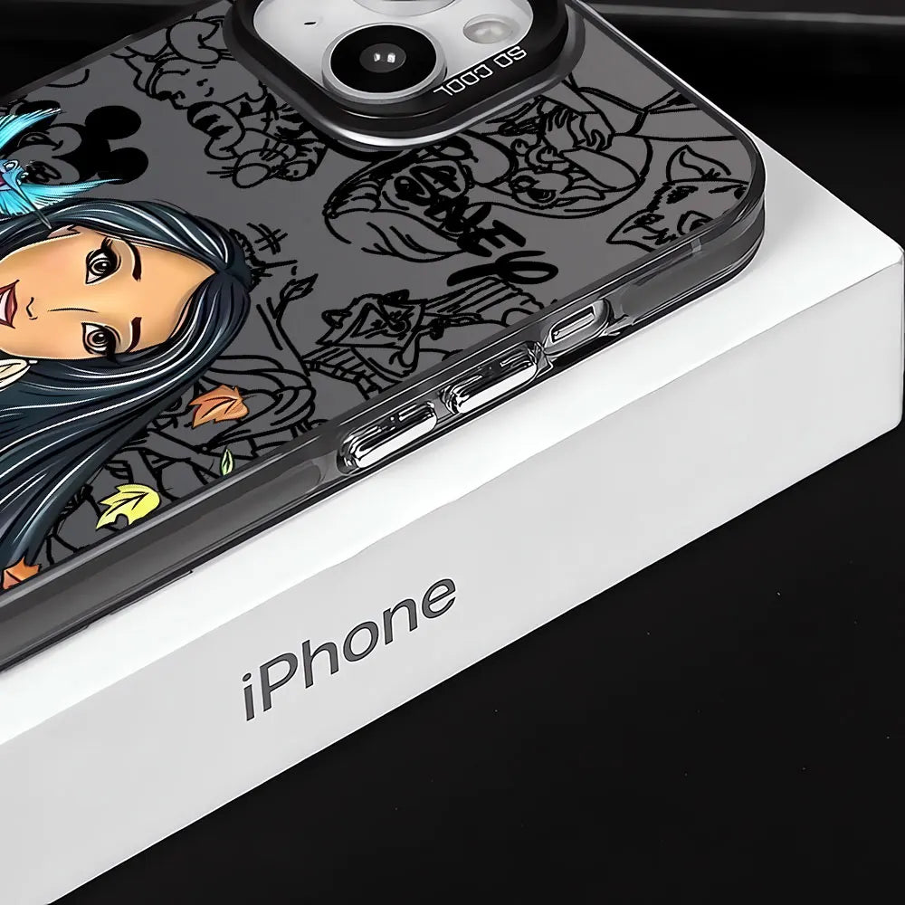 Apple iPhone Tinkerbell Elsa & Moana Luxury Silicone Case