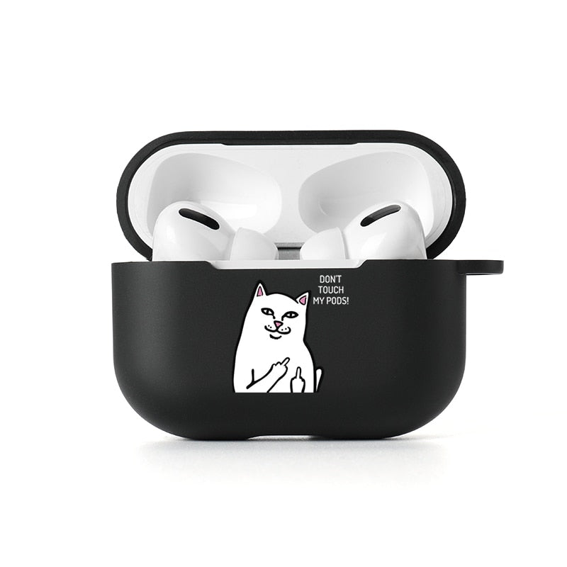 Apple Airpods Pro Don't Touch Cat Silicone Case