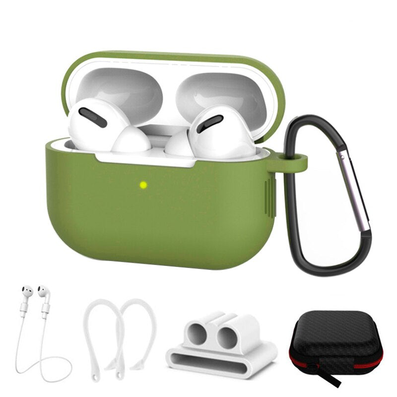 Apple Airpods Pro Army Green Set C Silicone Case