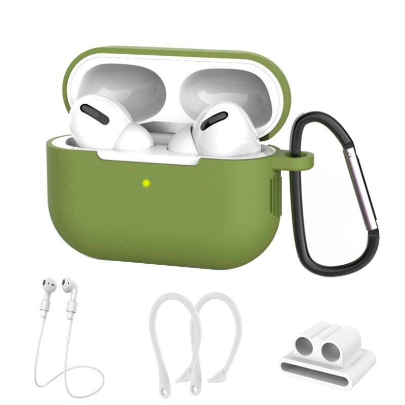 Apple Airpods Army Green Set B Silicone Case