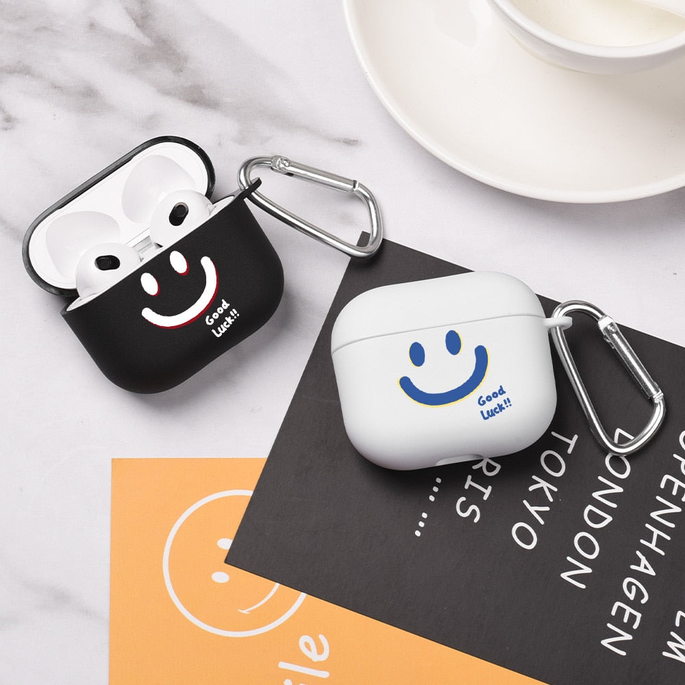 Apple Airpods Pro Rainbow Smile White Silicone Case