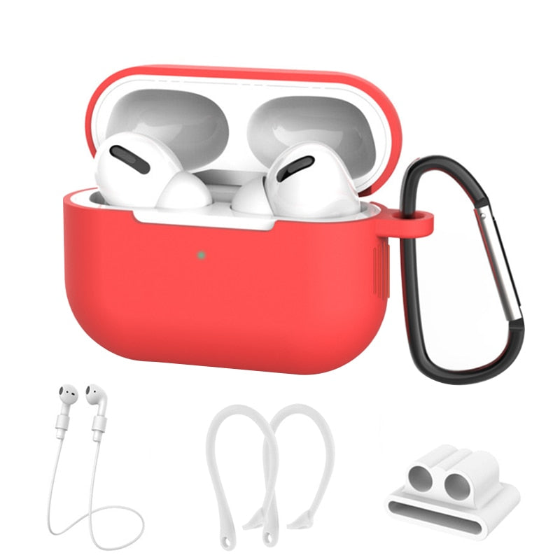 Apple Airpods Pro Red Set B Silicone Case