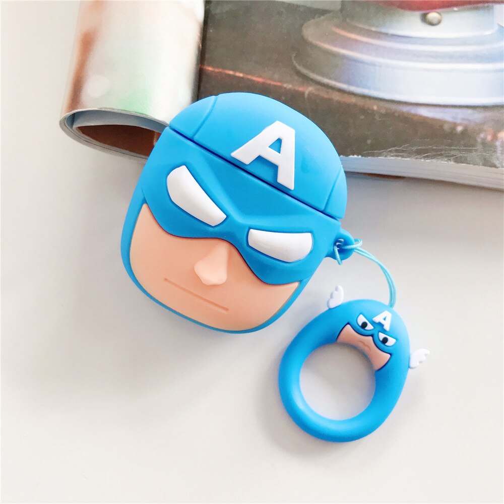 Apple Airpods Pro Captain America Keyring Silicone Case