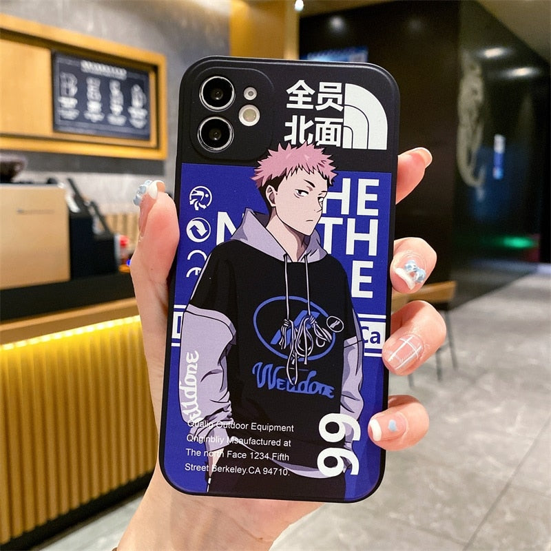 Apple iPhone Jujutsu Kaisen X North Face Hard Case