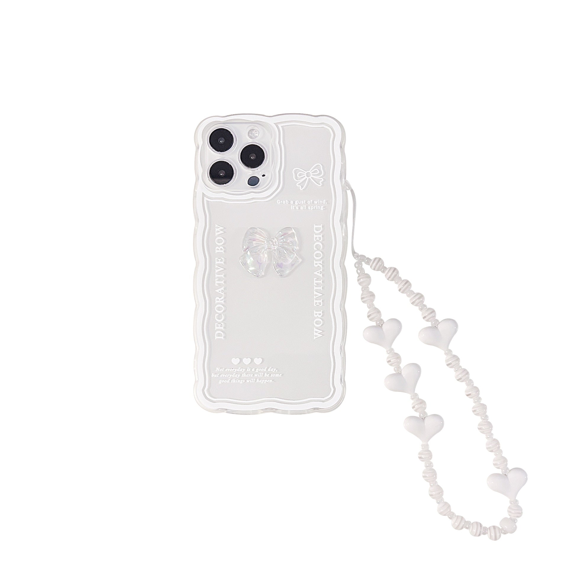 Apple iPhone Bow & Lanyard Silicone Case