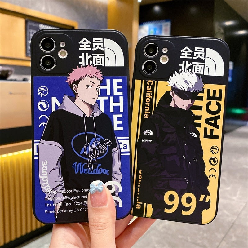 Apple iPhone Jujutsu Kaisen X North Face Hard Case