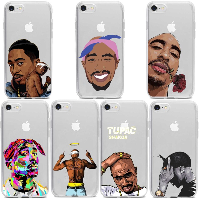 Apple IPhone 2Pac Soft transparent Case