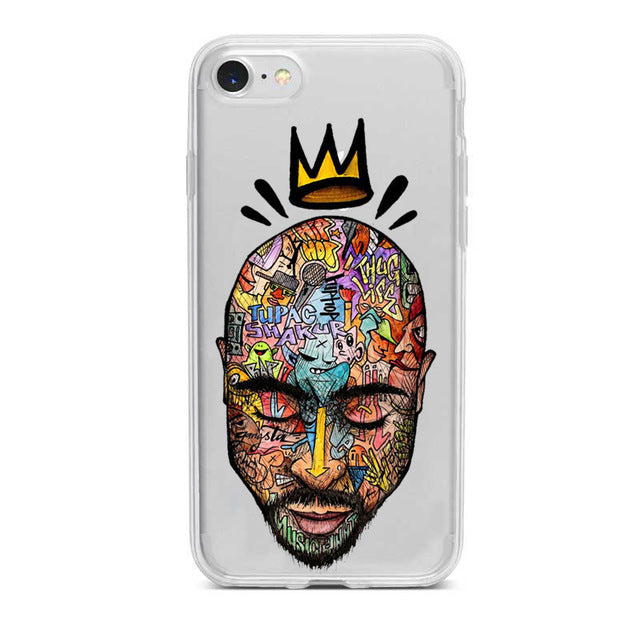 Apple IPhone 2Pac Soft transparent Case