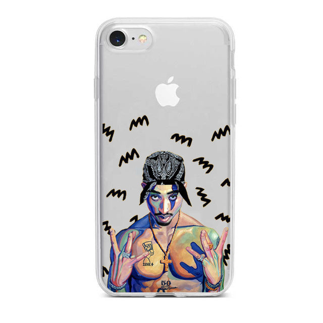 Apple IPhone 2Pac Soft transparent Case