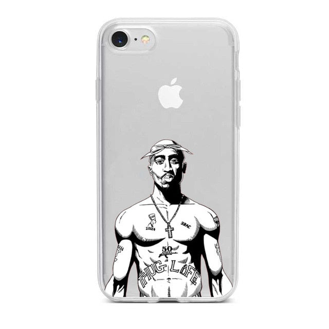 Apple IPhone 2Pac Soft transparent Case