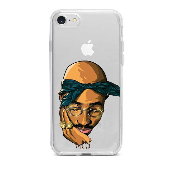 Apple IPhone 2Pac Soft transparent Case