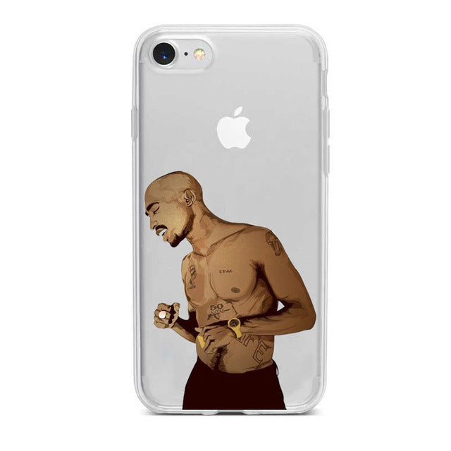 Apple IPhone 2Pac Soft transparent Case