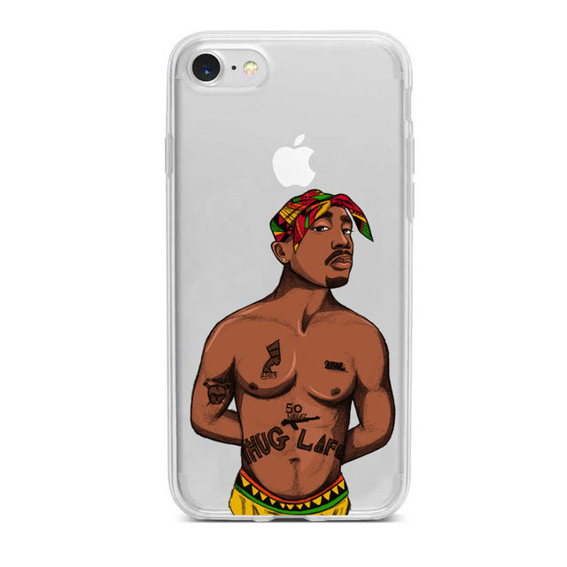 Apple IPhone 2Pac Soft transparent Case