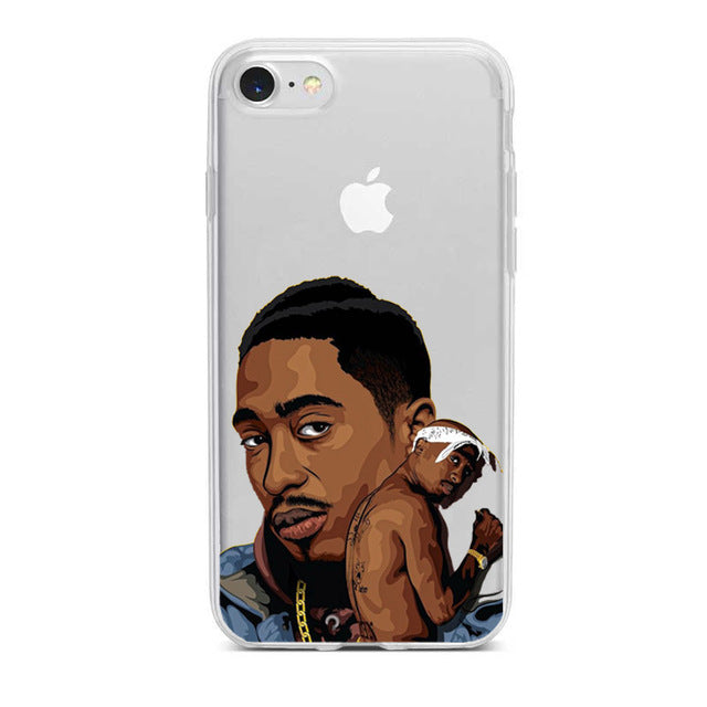 Apple IPhone 2Pac Soft transparent Case