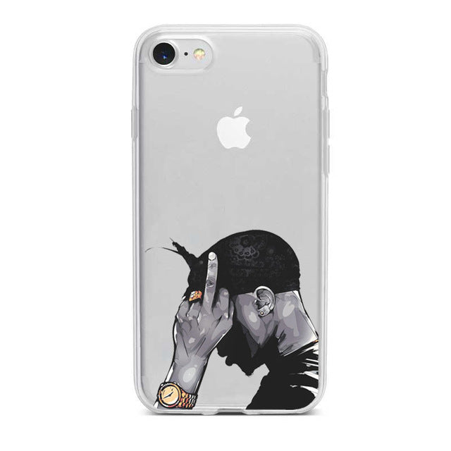 Apple IPhone 2Pac Soft transparent Case