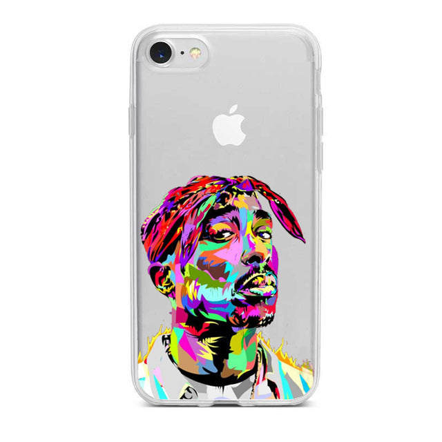 Apple IPhone 2Pac Soft transparent Case