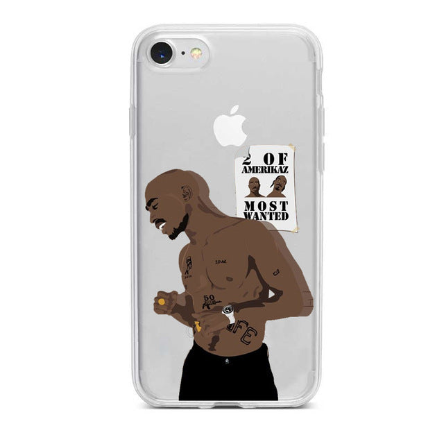 Apple IPhone 2Pac Soft transparent Case