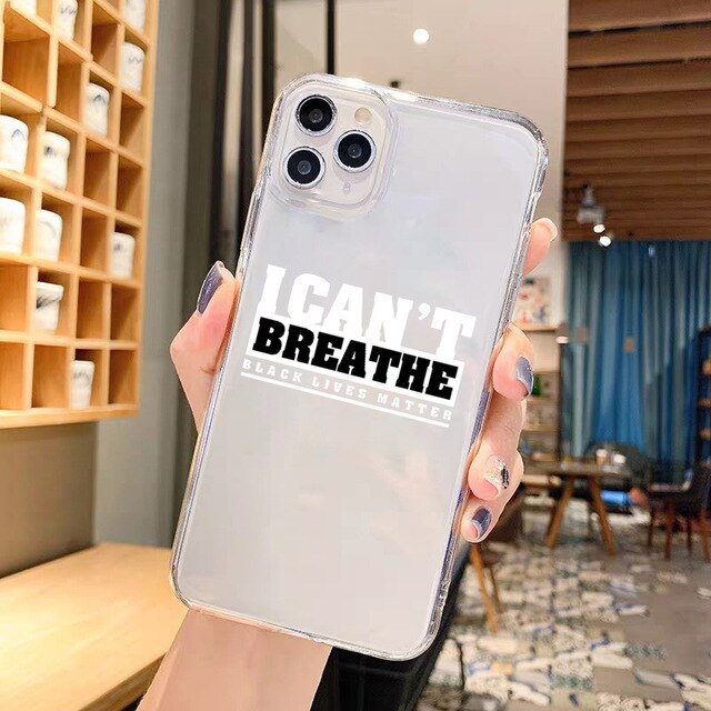 Apple iPhone BLM/ I Can't Breathe Clear Silicone Case