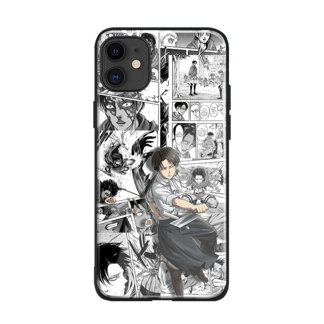 Apple iPhone AOT Levi Manga Silicone/Glass Case