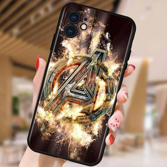 Apple iPhone Avengers' Logo Matte Silicone Case