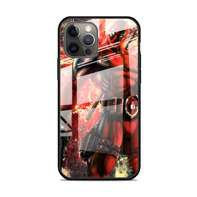 Apple iPhone Deadpool Tempered Glass Case