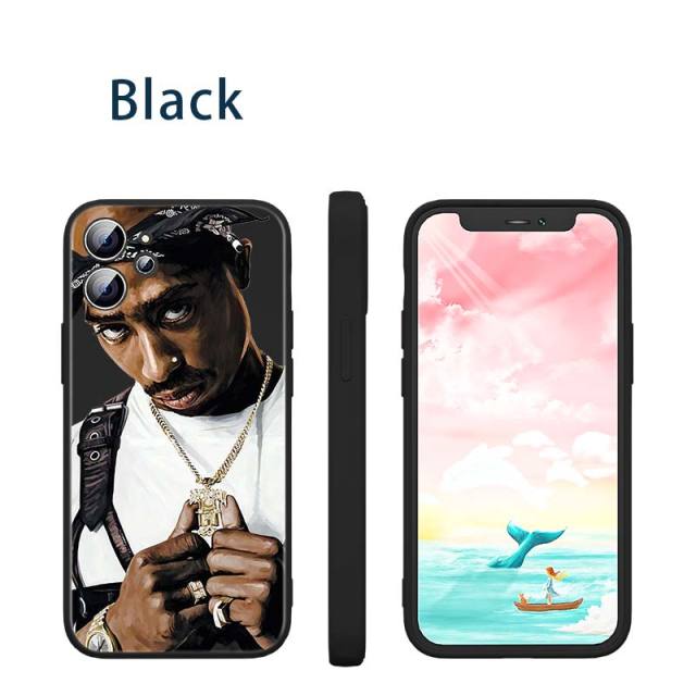 Apple iPhone 2pac Rose Silicone Case