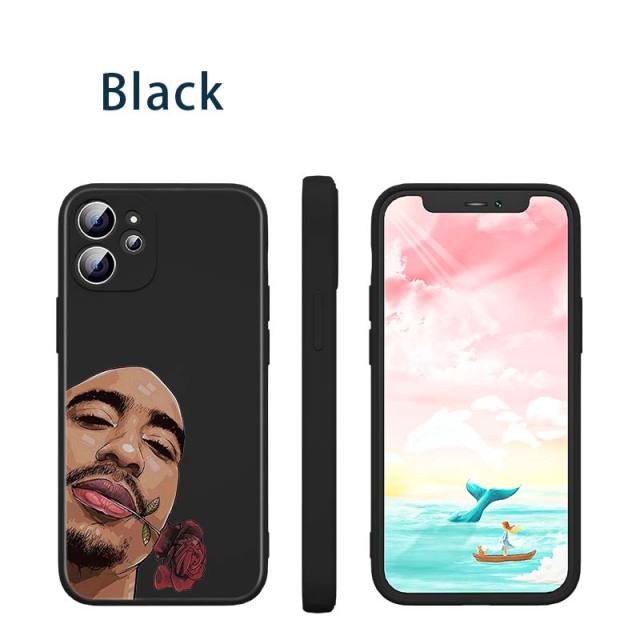 Apple iPhone 2pac Rose Silicone Case