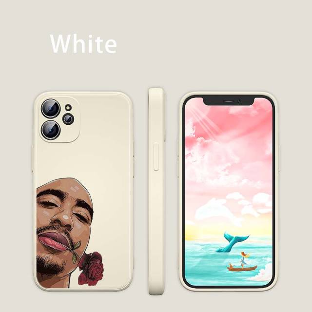 Apple iPhone 2pac Rose Silicone Case