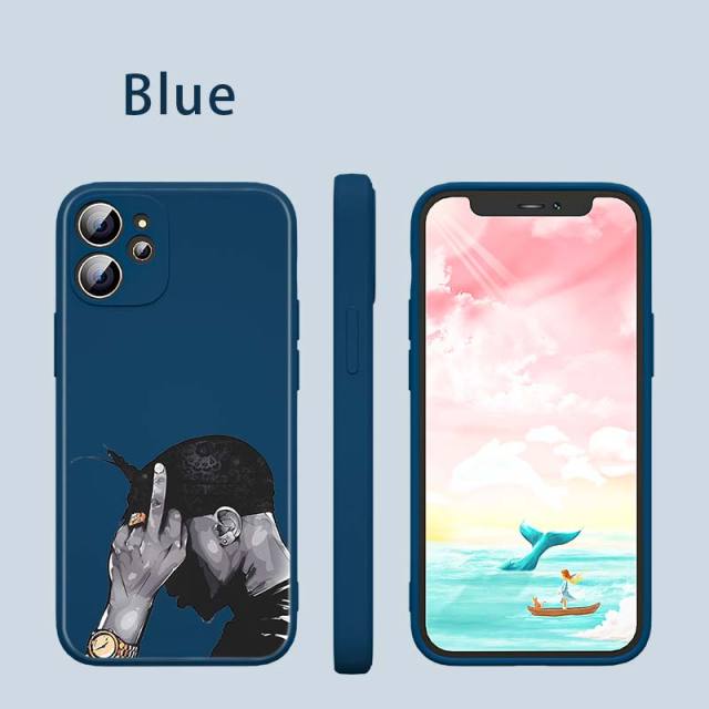 Apple iPhone 2pac Rose Silicone Case