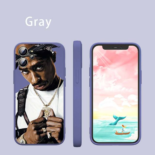 Apple iPhone 2pac Rose Silicone Case